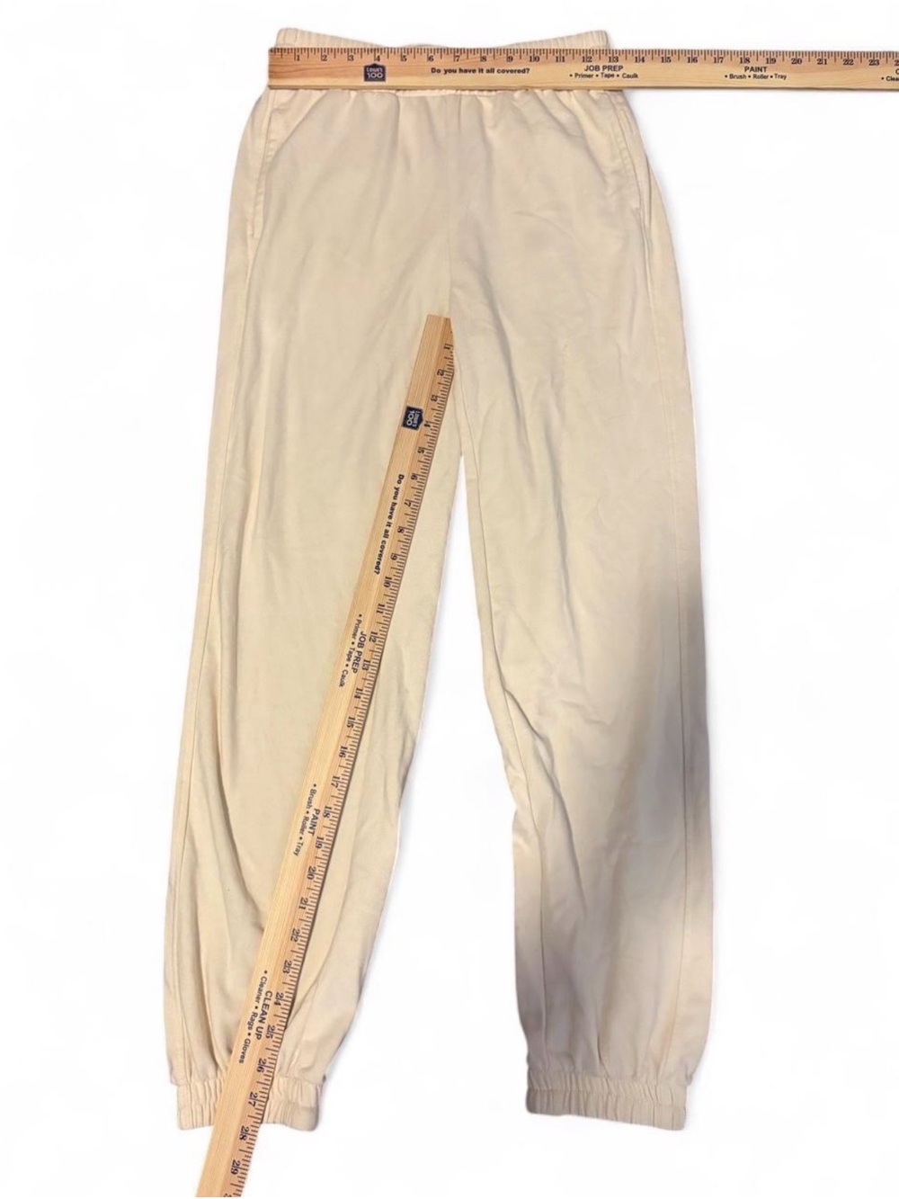 Women’s Cream Elastic-Waist Jogger Pants - Picture 5 of 6